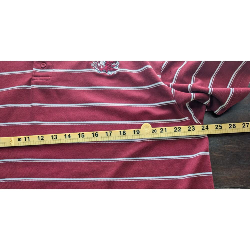 Gameday Crimson White Striped Golf Polo Shirt South Carolina Gamecocks XL - Picture 8 of 10
